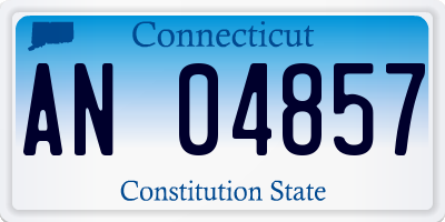 CT license plate AN04857
