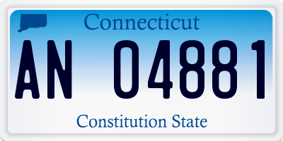 CT license plate AN04881
