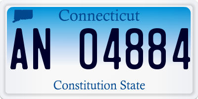 CT license plate AN04884