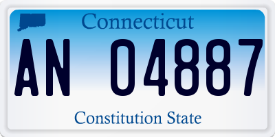 CT license plate AN04887