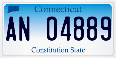 CT license plate AN04889