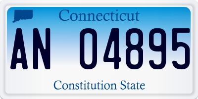 CT license plate AN04895