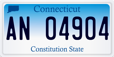 CT license plate AN04904