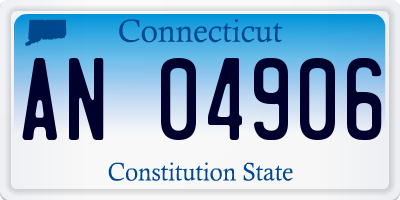 CT license plate AN04906