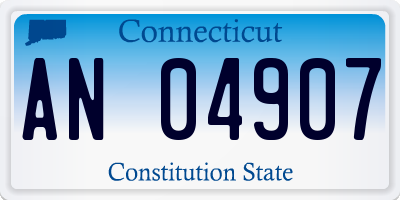 CT license plate AN04907