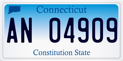 CT license plate AN04909