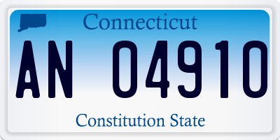 CT license plate AN04910