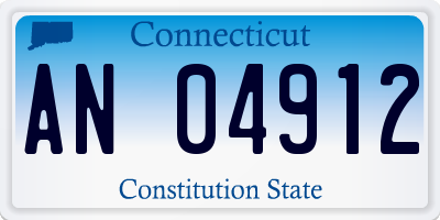 CT license plate AN04912