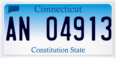 CT license plate AN04913