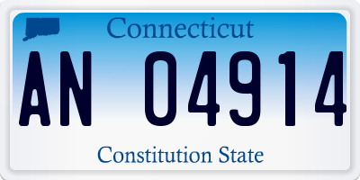 CT license plate AN04914