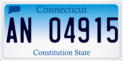 CT license plate AN04915