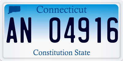 CT license plate AN04916