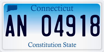 CT license plate AN04918