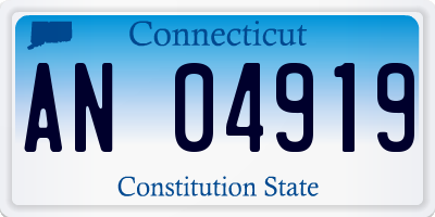CT license plate AN04919