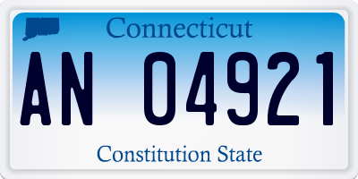 CT license plate AN04921