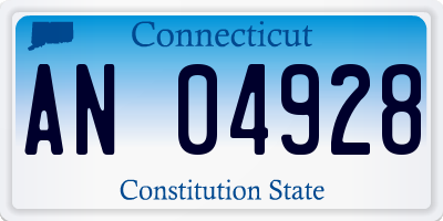 CT license plate AN04928