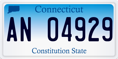 CT license plate AN04929