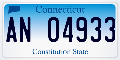 CT license plate AN04933