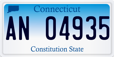 CT license plate AN04935