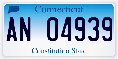 CT license plate AN04939