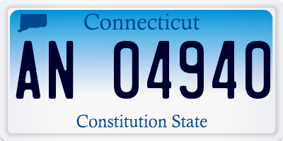 CT license plate AN04940