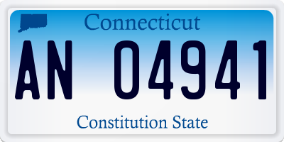 CT license plate AN04941