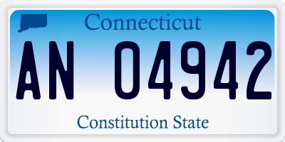 CT license plate AN04942