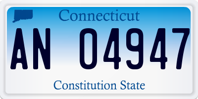 CT license plate AN04947