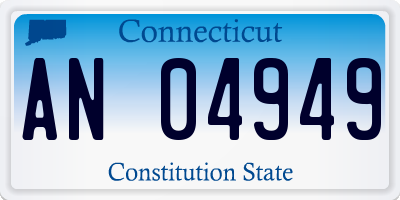 CT license plate AN04949