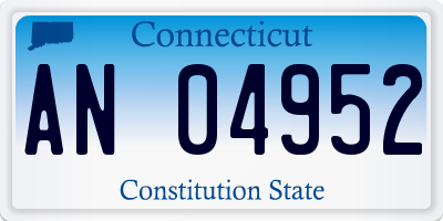 CT license plate AN04952