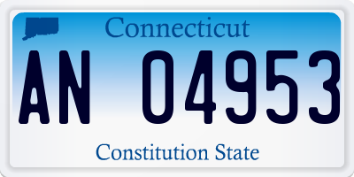 CT license plate AN04953