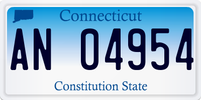 CT license plate AN04954