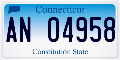 CT license plate AN04958