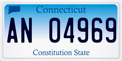 CT license plate AN04969