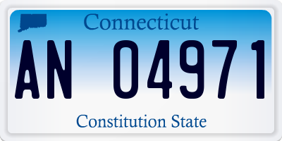 CT license plate AN04971