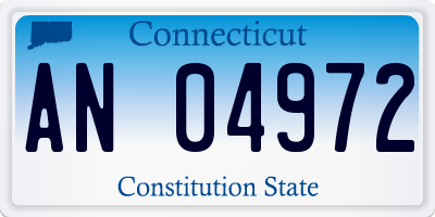 CT license plate AN04972