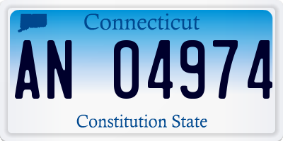 CT license plate AN04974