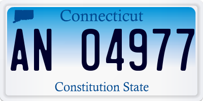 CT license plate AN04977