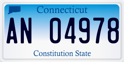 CT license plate AN04978