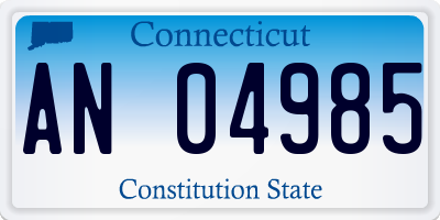CT license plate AN04985