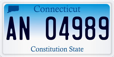 CT license plate AN04989