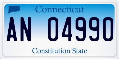 CT license plate AN04990