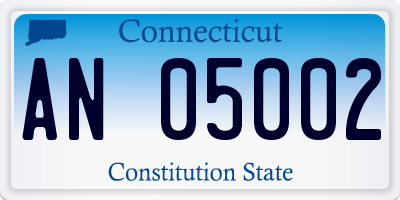 CT license plate AN05002