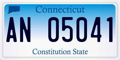 CT license plate AN05041