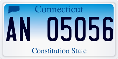 CT license plate AN05056