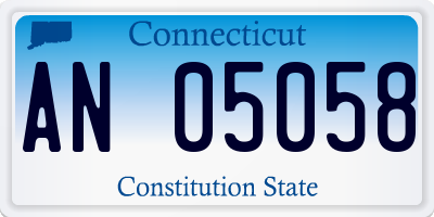 CT license plate AN05058