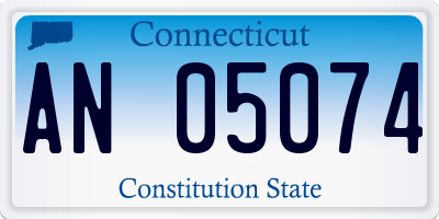 CT license plate AN05074