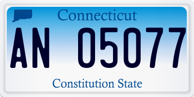 CT license plate AN05077