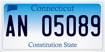 CT license plate AN05089