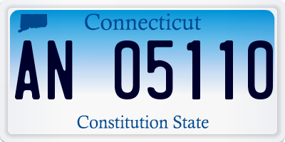 CT license plate AN05110